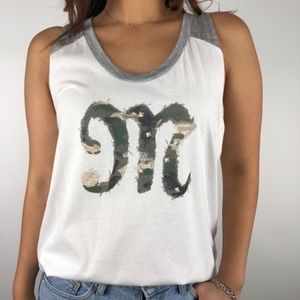 NWOT Miss Me Jeans Camo Logo Tank